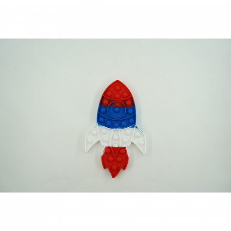 Jucarie antistres din silicon Flippy, Pop it Now and Flip It ,Racheta ,Multicolor [2]