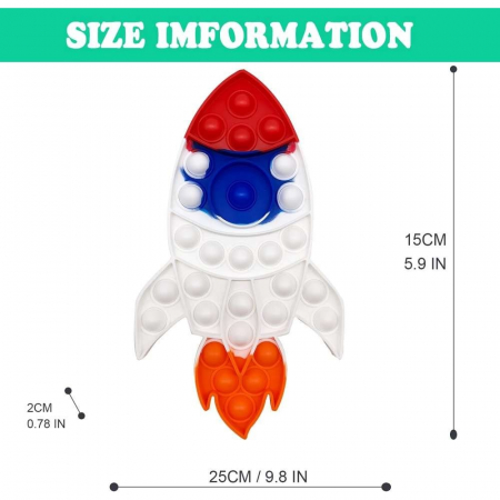 Jucarie antistres din silicon Flippy, Pop it Now and Flip It ,Racheta ,Multicolor [1]