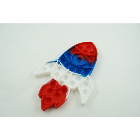 Jucarie antistres din silicon Flippy, Pop it Now and Flip It ,Racheta ,Multicolor [3]