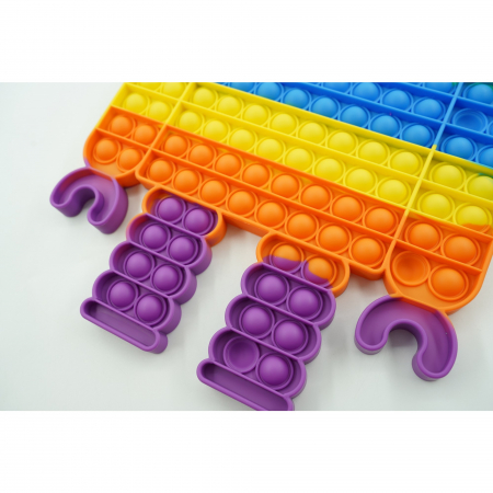 Jucarie antistres din silicon Flippy, Pop it Now and Flip It ,Robot ,Multicolor ,Model 3 [3]