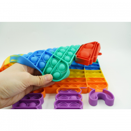 Jucarie antistres din silicon Flippy, Pop it Now and Flip It ,Robot ,Multicolor ,Model 3 [7]