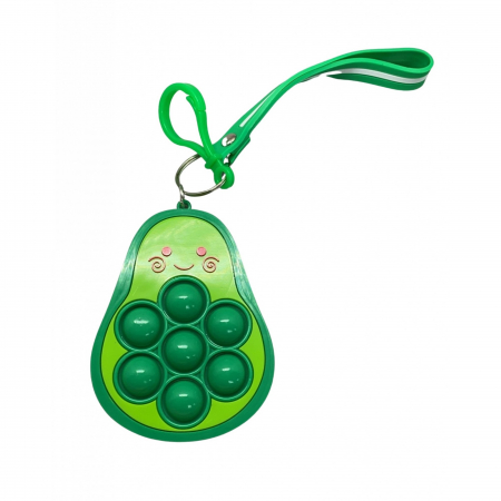Jucarie antistres din silicon, Flippy, Pop It Now and Flip It, Simple Dimple, Breloc, Avocado, Verde [0]