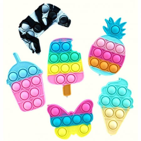 Jucarii, Copii & Bebe - Jucarie antistres din silicon, Flippy, Pop It Now and Flip It, Stickere, Model mixt