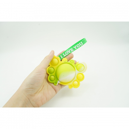 Jucarie antistres din silicon, Flippy®, Pop It Now tip breloc, Crab, Multicolor, V3 [4]