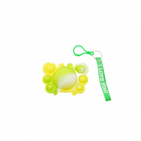 Jucarie antistres din silicon, Flippy®, Pop It Now tip breloc, Crab, Multicolor, V3 [0]