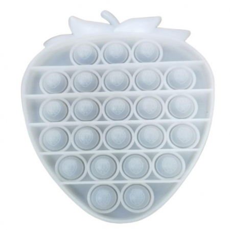 Jucarie antistres din silicon, Pop it Now and Flip It, Capsuna, Transparent [4]