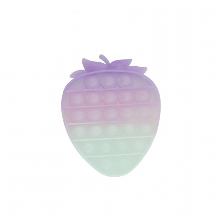 Jucarie antistres din silicon, Pop it Now and Flip It, Capsuna, Transparent [3]