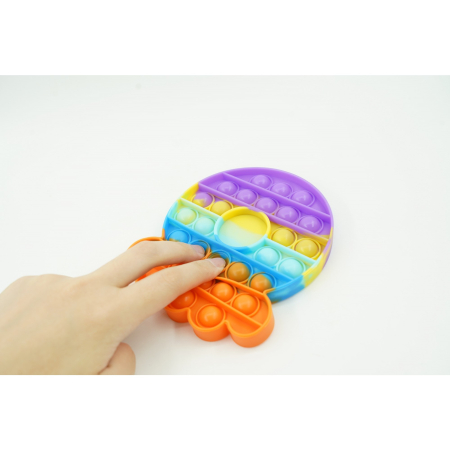 Jucarie antistres din silicon, Pop It Now and Flip It, Caracatita, Multicolor [4]