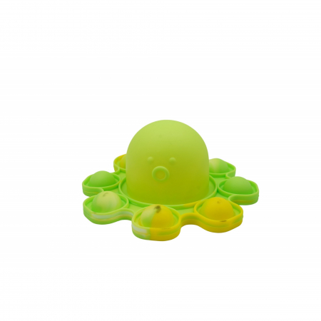 Jucarie antistres din silicon, Pop It Now and Flip It, Caracatita reversibila, 20x10 cm, Model 4, Multicolor [1]