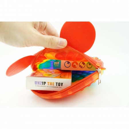 Jucarie antistres din silicon, Pop it Now and Flip It, Flippy, Geanta, Model 1, Multicolor [6]