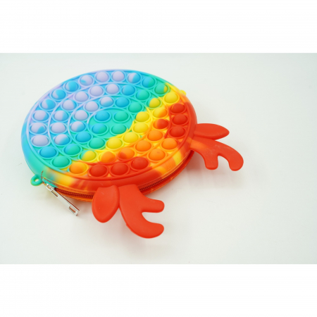 Jucarie antistres din silicon, Pop it Now and Flip It, Flippy, Geanta, Model 2, Multicolor [3]