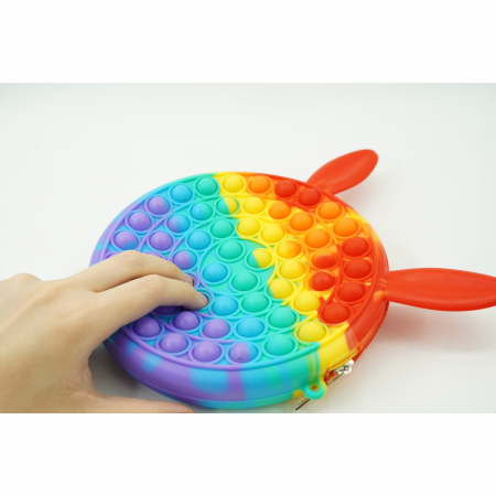 Jucarie antistres din silicon, Pop it Now and Flip It, Flippy, Geanta, Model 3, Multicolor [2]