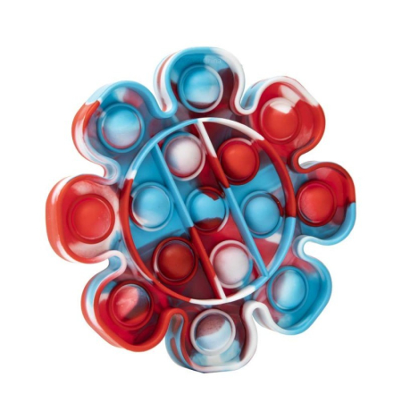 Jucarie antistres din silicon, Pop it Now and Flip It, Floare, Multicolor [5]