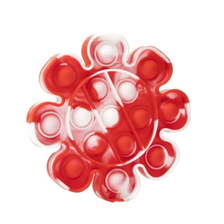 Jucarie antistres din silicon, Pop it Now and Flip It, Floare, Multicolor [4]