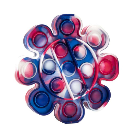 Jucarie antistres din silicon, Pop it Now and Flip It, Floare, Multicolor [2]