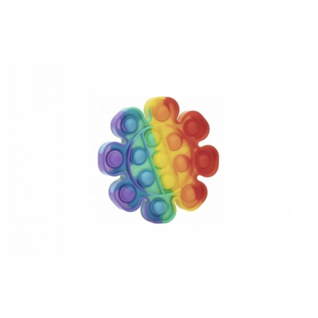 Jucarii, Copii & Bebe - Jucarie antistres din silicon, Pop It Now and Flip It, Floare, Multicolor, Model 2