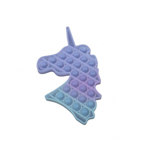 Jucarie antistres din silicon, Pop it Now and Flip It, Unicorn, Transparent [2]