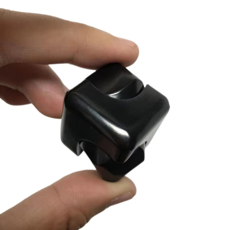 Jucarie Antistres Fidget Spinner, Flippy, Tip Cub, Metalic 2-in-1, Transformabil, Rulment Premium, Inox, Gadget pentru Birou, Silentios, 2.9 x 2.9 cm, Negru [2]