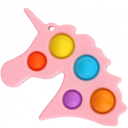 Jucarie Antistres Flippy - Fidget Toy, Simple Dimple, Unicorn, Roz [2]