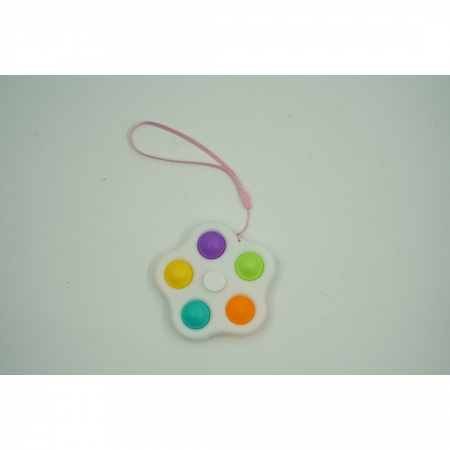 Jucarii, Copii & Bebe - Jucarie antistres simple dimple fidget toy spinner cu 5 buline, Alb