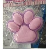 Sub 99 Lei - Jucarie Antistres Squishy, Flippy, cu Revenire Lenta, Labuta de Pisica Pufoasa, 8.5 x 7.5 cm, Ambalaj Transparent, Mov Roz