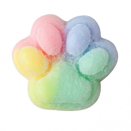 Jocuri si jucarii interactive - Jucarie Interactiva Squishy, Flippy, Model Cat Paw pinch family, Revenire Lenta, din TPR, +3 Ani, 7.5 cm, Textura Puf, Multicolor