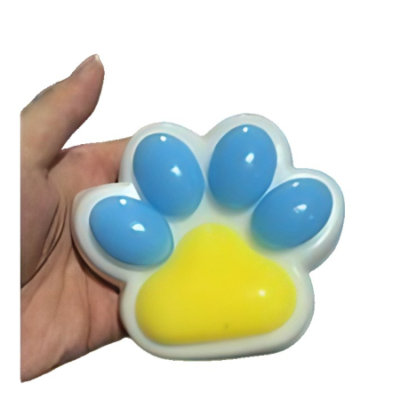 Sub 99 Lei - Jucarie Antistres Squishy, Flippy, cu Revenire Lenta, Squeeze Pinch Family, Model Cat Paw, 12.5x10.5 cm, 220g, Ambalaj Transparent, Model 019, Multicolor