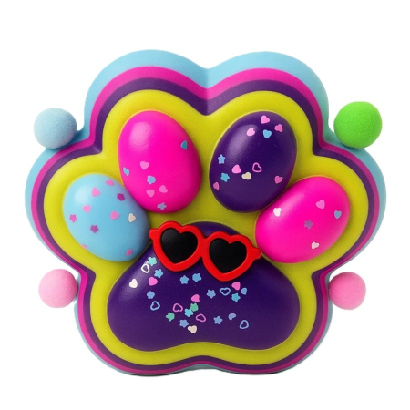 Sub 99 Lei - Jucarie Antistres Squishy, Flippy, cu Revenire Lenta, Squeeze Toys, Model Cat Paw, 12.5x10.5 cm, 220g, +3 Ani, din TPR, Model 5, Multicolor