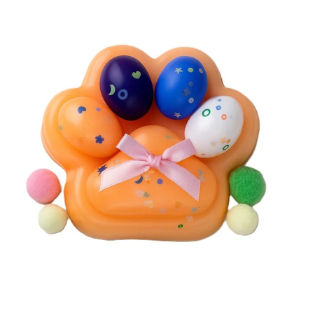Sub 99 Lei - Jucarie Antistres Squishy, Flippy, cu Revenire Lenta, Squeeze Toys, Model Cat Paw, 12.5x10.5 cm, 220g, +3 Ani, din TPR, Model 8, Multicolor