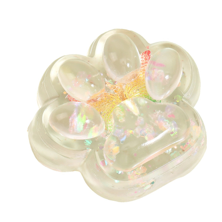 Sub 99 Lei - Jucarie Antistres Squishy, Flippy, Labuta de Pisica Pufoasa, cu Revenire Lenta, 7 x 6.5 cm, Model Fluturi, Multicolor