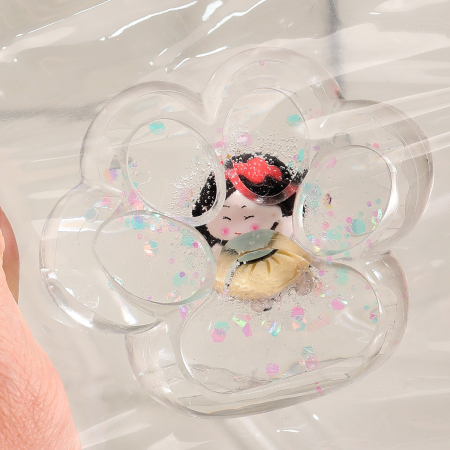 Jucarie Antistres Squishy, Flippy, Labuta de Pisica Pufoasa, cu Revenire Lenta, 7 x 6.5 cm, Model Printesa, Multicolor [5]