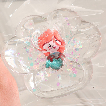 Jucarie Antistres Squishy, Flippy, Labuta de Pisica Pufoasa, cu Revenire Lenta, 7 x 6.5 cm, Model Printesa, Multicolor [1]