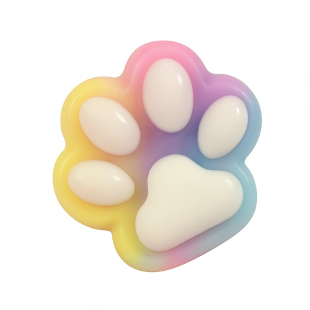 Sub 99 Lei - Jucarie Antistres Squishy, Flippy, Labuta de Pisica Squeeze Toys, cu Revenire Lenta, 7.5 cm, Model 270530, Multicolor