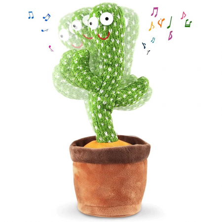 Jucarie Cactus Dansator Flippy, Canta, Danseaza, Imita, Distractiv, Verde, 37cm [2]