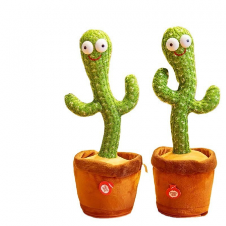 Jucarie Cactus Dansator Flippy, Canta, Danseaza, Imita, Distractiv, Verde, 37cm [4]