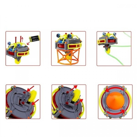 Jucarie circuit pentru copii, Flippy, Broscuta pe monociclu, Galben [5]