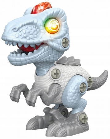 Jucarie de asamblat, Dinozaur cu lumini si sunete, T-rex, 16 x 14 x 7 cm [2]