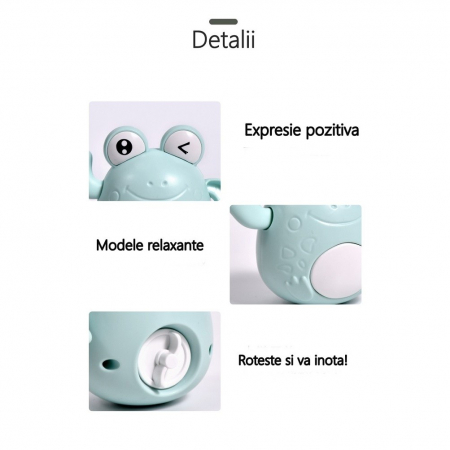 Jucarie de baie pentru copii, Flippy, broscuta bleu [3]