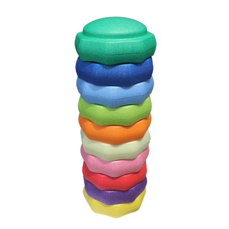 Jucarie de Echilibru, Flippy, Tip Stepping Stones, 6 Piese, din Spuma, pentru Miscare, Sarituri, Prindere, 28 x 28 x 50 cm, Model 5, Multicolor [5]