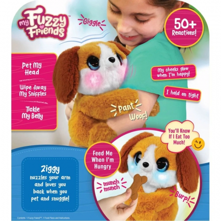 Jucarie de plus interactiva, My Fuzzy Friends, Ziggy the Snuggling Puppy [1]