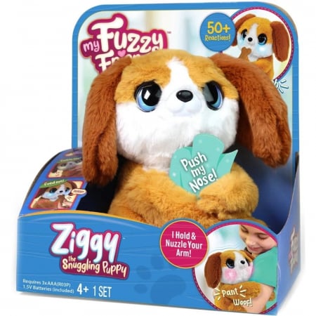 Jucarii, Copii & Bebe - Jucarie de plus interactiva, My Fuzzy Friends, Ziggy the Snuggling Puppy