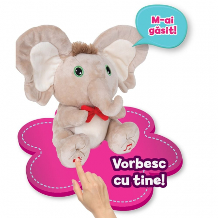 Jucarie de plus interactiva Puffy Friends, Tino Boo Elefantel, Bej [3]