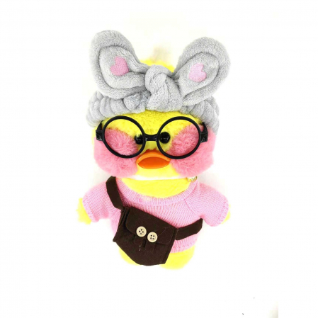 Jucarii, Copii & Bebe - Jucarie De Plus Rata Lalafanfan Flippy - Obrajii Rosii, Haine Si Accesorii Random, Diverse culori