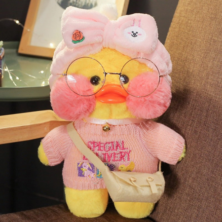 Jucarie de plus Ratusca Lalafanfan Flippy, Haine si Accesorii Random, Roz [2]