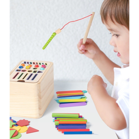 Jucarie de Sortare, Flippy, din Lemn, +36 Luni, Tip Montessori, Multicolor [1]