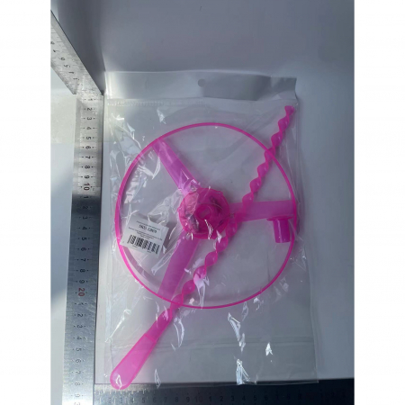 Jucarie Disc Zburator, Distractiv pentru Copii, Flippy, Aruncator Manual din Plastic, cu Lumini, Roz [1]