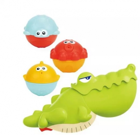 Jocuri si jucarii interactive - Jucarie distractiva de baie Huanger, Gura crocodilului