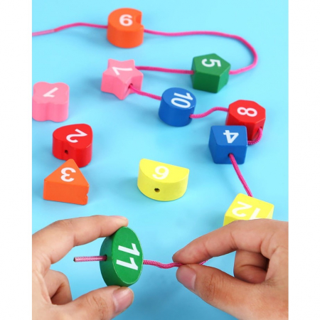 Lichidare Jucarie Educativa Flippy, Tip Montessori, Model Ceas Pinguin, din Lemn, + 36 Luni, 12 Piese, 17.2 cm, Multicolor [5]