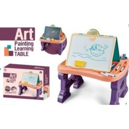 Jucarie educativa pentru copii 2 in 1, masa si tabla pentru desenat [4]