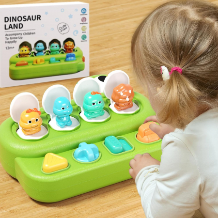 Jucarie educativa si senzoriala Descopera dinozaurii, formele si culorile, 21 x 18 x 6 cm [5]